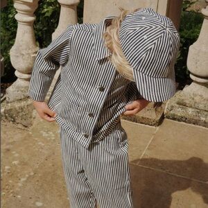 Konges Sløjd Cap "Fender" Naval Stripe 5-8 years